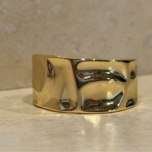 S925 Adjustable costume ring in gold tone